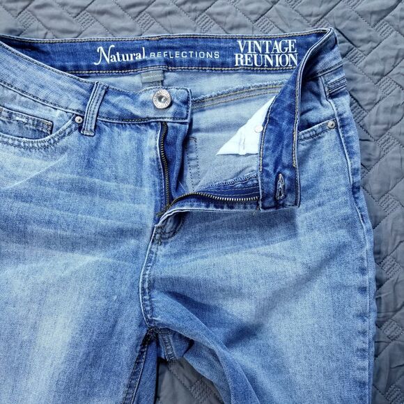 Natural Reflections Jeans Womens Size 4 Blue Vintage Reunión Medium Wash Denim - Picture 2 of 13